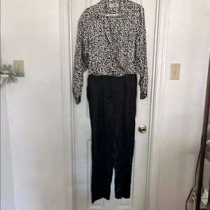 Liz Claiborne Black and White Jumpsuit